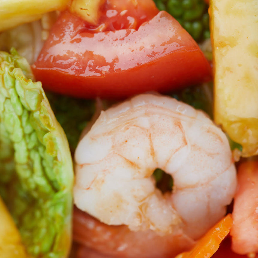 Nos spécialités thaïlandaises : crevettes, bœuf, légumes